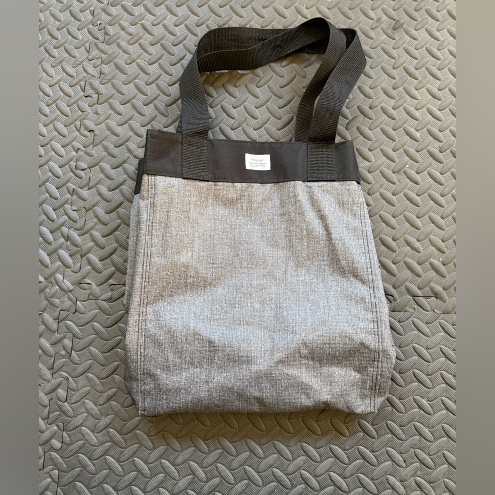 Gray Canvas Tote Bag with Black Handles - Men Bags